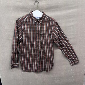 Columbia Shirt Mens Medium Plaid Omni-Wick Button Up Outdoors Hiking Performance